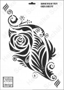 Schablone-Stencil A3 203-0815 Rosen- Rautenornament